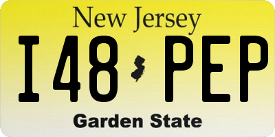 NJ license plate I48PEP