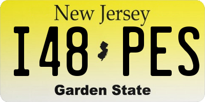 NJ license plate I48PES