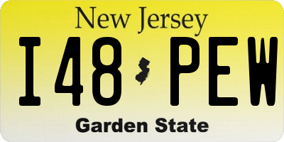 NJ license plate I48PEW