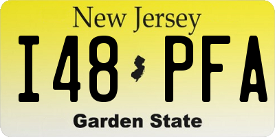 NJ license plate I48PFA