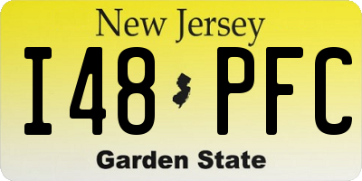 NJ license plate I48PFC