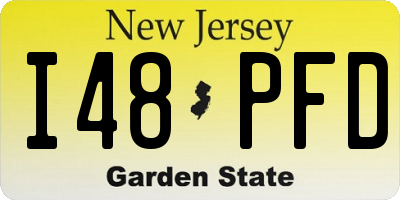NJ license plate I48PFD