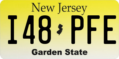 NJ license plate I48PFE