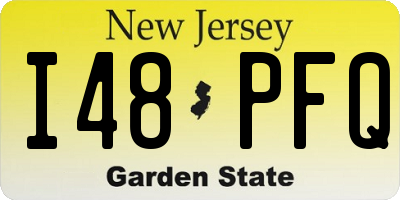 NJ license plate I48PFQ