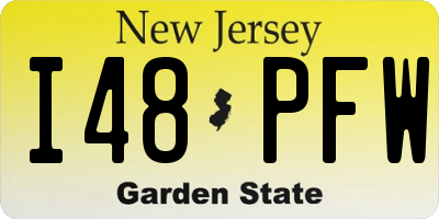 NJ license plate I48PFW