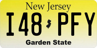 NJ license plate I48PFY
