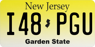 NJ license plate I48PGU