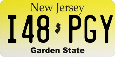 NJ license plate I48PGY