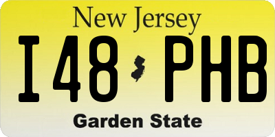 NJ license plate I48PHB