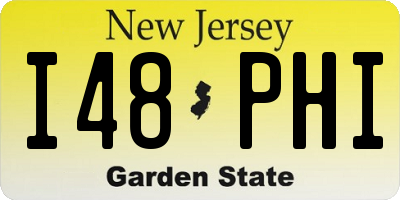 NJ license plate I48PHI