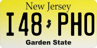 NJ license plate I48PHO