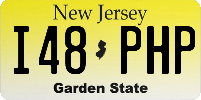 NJ license plate I48PHP