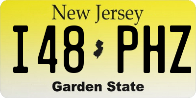 NJ license plate I48PHZ