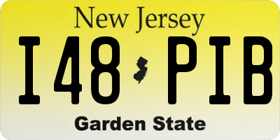 NJ license plate I48PIB