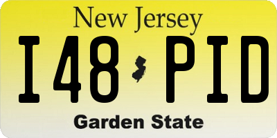 NJ license plate I48PID