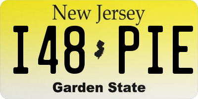 NJ license plate I48PIE
