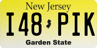 NJ license plate I48PIK