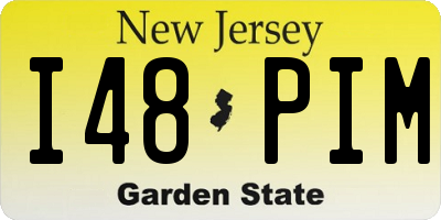NJ license plate I48PIM