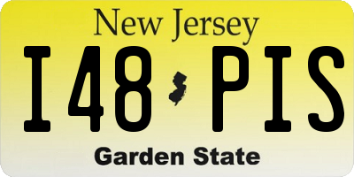 NJ license plate I48PIS