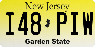 NJ license plate I48PIW
