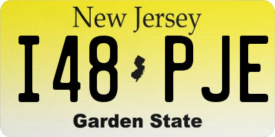 NJ license plate I48PJE