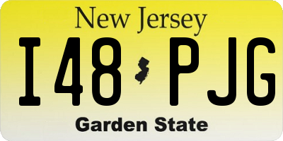 NJ license plate I48PJG