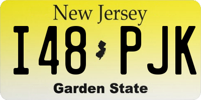 NJ license plate I48PJK