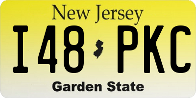 NJ license plate I48PKC