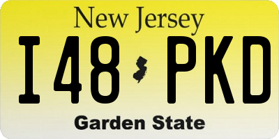 NJ license plate I48PKD