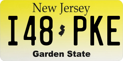 NJ license plate I48PKE