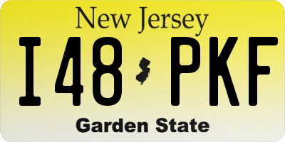 NJ license plate I48PKF