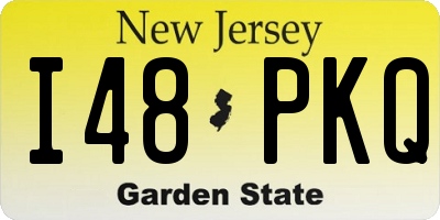 NJ license plate I48PKQ