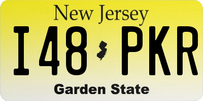 NJ license plate I48PKR