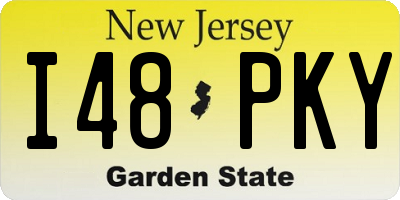 NJ license plate I48PKY