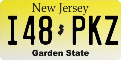 NJ license plate I48PKZ