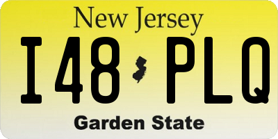 NJ license plate I48PLQ