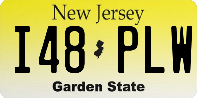 NJ license plate I48PLW