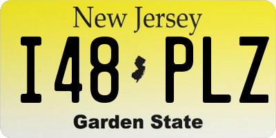 NJ license plate I48PLZ