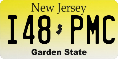 NJ license plate I48PMC