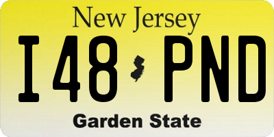 NJ license plate I48PND