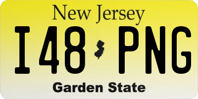 NJ license plate I48PNG