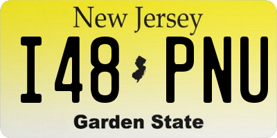 NJ license plate I48PNU