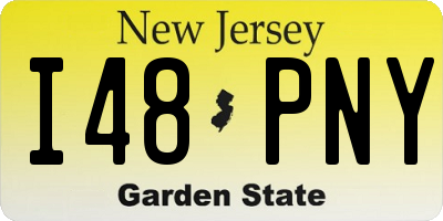 NJ license plate I48PNY