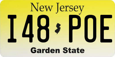 NJ license plate I48POE
