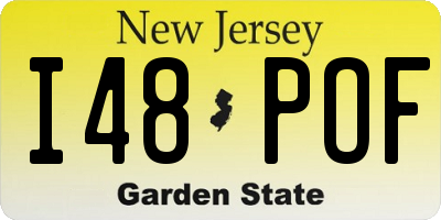 NJ license plate I48POF