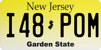 NJ license plate I48POM