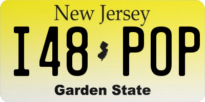 NJ license plate I48POP