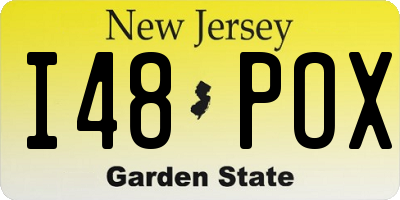 NJ license plate I48POX