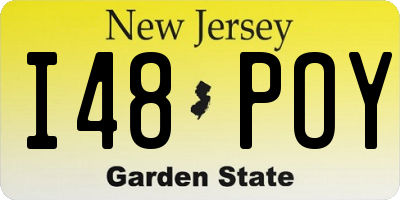 NJ license plate I48POY