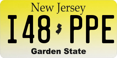 NJ license plate I48PPE